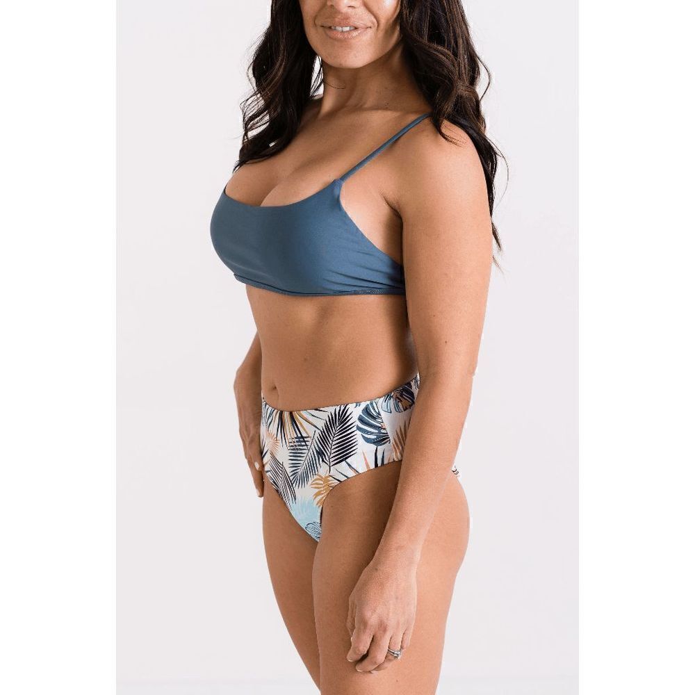 Pink Cove Two-Piece Scoop Bralette Tropical Swimsuit Set - Picture 7 of 11